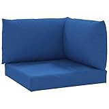 Eleganz Palettenkissen 3-TLG. Blau Oxford-Gewebe – Set aus 100% Polyester, langlebig & waschbar für Wohnzimmer, Garten oder Balkon – Bequeme Lösung für Harte Paletten