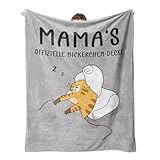 Juratar Geschenke für Mama – Lustige Kuscheldecke für Mama in besonders weicher Qualität – Geburtstagsgeschenk für Mama, Muttertagsgeschenk 157 × 132 cm