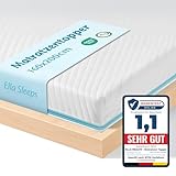 Ella Topper 160x200cm H3 H2 7cm hoch, Matratzentopper mit Elastischer und Rutschfester Unterseite, Gel Memory Schaum, Öko-Tex & CertiPUR zertifizierter Visco Thick Mattress Topper