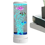 LED-Aquarium-Nachtlicht – Blasenfisch-Lampe | LED-Blasen-Sensor-Aquarium, Sensorische LED-Blasenlampe Mit Abgerundeten Kanten, Aquarium-Licht Für Schlafzimmer, Wohnzimmer, Nachttisch, Bücherregal, Sch