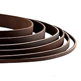 Auroris - Lederband flach Dunkelbraun Breite wählbar 2/3/4/5/8/10/15/20/25/30 mm - Variante: Breite 25mm / Länge 1m
