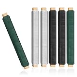 Blumendraht Basteldraht Grün/Silber/Schwarz 6er Pack, 0,70mm X 35M Bindedraht, Wickeldraht lose auf Holzwickel zur Befestigung von Blumen und Pflanzen, stabil und vielseitig