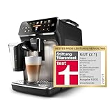 Philips Serie 5400 Kaffeevollautomat – LatteGo Milchsystem, 12 Kaffeespezialitäten, Intuitives Display, 4 Benutzerprofile, Chrom (EP5447/90)