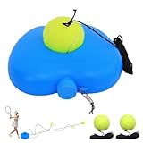 Funmo Tennis-Trainer Tennistrainer Set Trainer Baseboard Set mit 2 Rebound Ball, Selbststudium Übungs-Trainingswerkzeug Tennistrainingsausrüstung für Erwachsene Kinder Spieler Anfänger