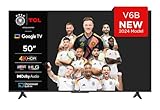 TCL 50V6B 50 Zoll, 4K Ultra HD, HDR TV, Smart TV unterstützt von Google TV (Dolby Audio, Motion Clarity, Sprachsteuerung, Kompatibel mit Google Assistant, Chromecast eingebaut