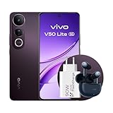 VIVO V50 Lite 5G Smartphone, 8G+256G, Bundle mit Ladegerät & TWS 3e, 6,77' 120Hz P-OLED-Bildschirm, 50MP Sony Hauptkamera+8MP Ultraweitwinkelkamera, 5200 mAh Akku, 400% Dual-Stereo-Lautsprecher, IP65