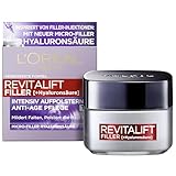 L'Oréal Paris Hyaluron Tagescreme, Anti-Aging Gesichtspflege mit Micro-Filler Hyaluronsäure für Feuchtigkeit und Anti Falten Effekt, Revitalift Filler,1 x 50 ml