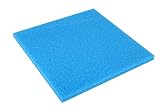 Wacredo Filterschaum zur Verwendung für Aquaristik und Teichfiltersysteme Filterschwamm Filtermatte (50 x 50 x 3cm - 10PPI (grob), blau)