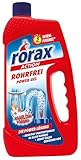 rorax Rohrfrei Power-Gel, Abflussreiniger, Rohrreiniger, für Küche & Bad, entfernt Verstopfungen, 6er Pack (6 x 1000 ml)