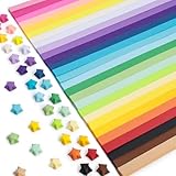 VGOODALL 1030 Stück Origami Sterne Papier, Papierstreifen Origamipapier für Basteln DIY Dekoration Geschenk 27 Farben