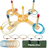 Ringwurfspiel Kinderspiele - Spiele für draußen - werfen den Ring für Kinder und Erwachsene – ringwurfspiel Outdoor aktiver Indoor und Outdoor Spielspaß - inklusive Tragetasche für den Tr