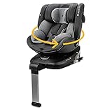 Osann Eno360 SL i-Size, 360 Grad drehbarer Kindersitz mit Isofix + Standfuß, von 40-150 cm Reboarder, Baby Autositz – Dark Grey Melange