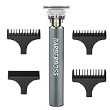 BarberBoss T-Blade Haarschneider, Bartschneider für Männer, kabelloser Detailhaarschneider, Präzisions Pflegeset mit USB-Ladefunktion und 3 Aufsteckkämmen