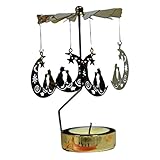 Shakven Drehbarer Kerzenhalter | Drehkerzenhalter aus Metall, romantische drehbare Laterne für Heimdekoration, Partys