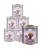 Dehner Premium Hundefutter, Nassfutter getreidefrei, für ältere Hunde, Rind / Lamm / Kartoffel, 6 x 800 g Dose (4.8 kg)
