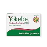 Yokebe Plus Stoffwechsel aktiv - Stoffwechselkapseln mit Vitamin-B-Komplex und hochwertigen Ananas-Enzymen zur Unterstützung einer Diät - 28 Kapseln mit je 0,2 g = 5,6 g