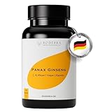 BODERRA Ginseng Kapseln hochdosiert BESTE Bioverfügbarkeit - MADE IN GERMANY - Panax Ginseng Extrakt (120 Stk) - Korean Ginseng hochdosiert 20% Ginsenoside - (600mg/Tag) Premium, Vegan & Laborgeprüft