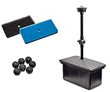 Aquanique Unterwasser Teichfilter UF 3000 - kompaktes Teichfilter Set mit Wasserspiel und Pumpe/für den Einsatz in Gartenteich, Zierbrunnen, Zierbecken/für bis zu 3.000 l geeignet