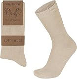 normani 3 Paar Socken aus Cashmere und Merinowolle mit Komfortbund ohne einschneiden für ein hautfreundliches Tragegefühl Damen und Herren Farbe Beige Größe 39-42