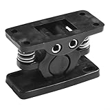 Pumixiy Federbelasteter Türschloss, Doppelrollenmechanismus, Anschlagklemme für Wohnmobile, Wohnmobile, Boote, Schranktüren (schwarz)