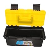 Toddmomy Werkzeugkiste Kunststoff Organizer mit Tragegriff Großer Stauraum Tragbarer Werkzeugkasten für Heim Autoreparaturen Einfach zu Öffnen und Vielseitig Einsetzbar