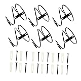 Hohopeti 6 Stück Teiliges Wand weinregal aus Schmiedeeisen Einzelner Flaschenhalter mit Stabilem Schraubdesign Schwarzer Weinflaschenhalter für Bar Küche Restaurant und Heimgebrauch