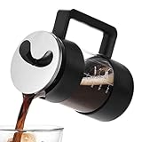 yakermur Kaffeebereiter, 1 l, Kaffeemaschine aus, tragbar, für Zuhause, Reisen, Camping, Büro, Wohnzimmer
