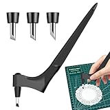 1 Set Craft Schneidewerkzeuge,360 Grad Papierschneider,360 Grad Präzisions Edelstahl Bastelmesser(15°/30°/45°),Gyro Cut,Craft Cutting Tools,Art Schneidemesser Set Für Handwerk Scrapbooking