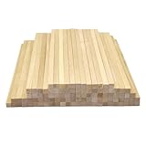 douyif Quadratische Holzstäbe Holzstäbe Zum Basteln Quadratisch Holzstäbchen Unbehandelter Holzstab Holzleisten Natürliche Holzstäbe für Heimwerker Schnitzen Basteln Diy Handwerk (15cm 100 Stück)