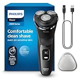 Philips Shaver Series 3000 – Elektrischer Nass- und Trockenrasierer für Männer, mit SkinProtect-Technologie, in Anthrazit, mit ausklappbarem Bartschneider, kabellos (Modell S3145/00)