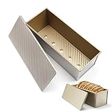 Biluer 1000g Toastbrot Backform Mit Deckel, Kastenform Kuchen Rechteckig Kuchenform Eckig Kastenform Brot Brotbackform Mit Deckel Toastbrot Backform Brotbackform Kasten-32x 12x 11cm
