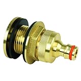 GASMIS Regentonnendurchführung 3/4' AG mit Hahnstück, Tankdurchführung Fassverschraubung 26,4mm Aussengewinde - Made in Italy - Inkl. 2 Dichtungen, 1 Stück