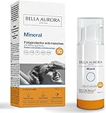 BELLA AURORA Fotoprotector gegen Flecken, Mineral, LSF 50, 50 ml, Gesichtsschutz, Anti-Flecken-Sonnenschutz, für empfindliche Haut, repariert und spendet Feuchtigkeit, mit Baumwollöl und Mitacarpa