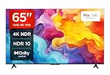 TCL 65V6B 65 Zoll, 4K Ultra HD, HDR TV, Smart TV unterstützt von Google TV (Dolby Audio, Motion Clarity, Sprachsteuerung, Kompatibel mit Google Assistant, Chromecast eingebaut