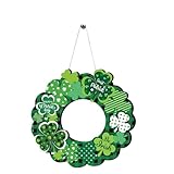 Kranz Ornament St Day Türdekorationen St Day Dekorative Girlande Holzgirlande Behänge für Haustüren und Wände Grün Fernbedienungshalterung Für Bett (Green, One Size)