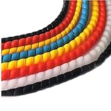 Heldentat zum schutz Von spiralen Spiralschutzhülle 1 Meter Mehrfarbig 8-24mm ID for Kabel Schläuche Autowaschanlage(Black,16mm inside diameter)