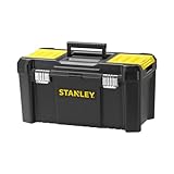 STANLEY Werkzeugbox Werkzeugkoffer leer Werkzeugkasten 19', 48.2x25.4x25cm, Beladung bis zu 8kg, Werkzeugkoffer mit Metallschließen, Organizer mit entnehmbarer Trage, robuster Koffer STST1-75521