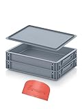 2 Pizzaballenbox mit einem Deckel und Teigschaber lebensmittelecht Pizzabox für Pizzateig I Passform für Kühlschrank I Pizza Gärbox Pizzateig-Behälter mit Deckel Teigballenbox Teigbox