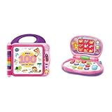 VTech Baby Mein 100-Wörter-Buch pink – Interaktives Bilderbuch zum Lernen erster Wörter mit 12 bilingualen Seiten in Deutsch-Englisch – Für Kinder von 2-5 Jahren & Baby 80-191254