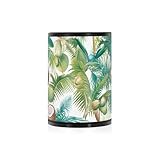 Tropische Sommer-Kokosnuss-Aschenbecher für Zigaretten im Freien mit Deckel, geruchsdicht, Edelstahl, Terrasse, Zigarettenstopf-Behälter, Outdoor, Aschenbecher für Zigaretten, Küche, Zuhause, Büro