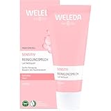 WELEDA Bio Mandel Sensitiv Reinigungsmilch, sanfte porentiefe Naturkosmetik Reinigung für sensible Haut im Gesicht, geeignet für Neurodermitiker und schonende Entfernung von Make-up (1 x 75 ml)