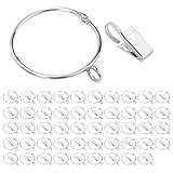 TEMOOUES Gardinenhaken aus Edelstahl, Clip zum Aufhängen schwerer Vorhänge, 50/100 Stück