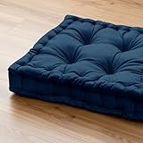 YFHT Bankauflage Samtstoff 10cm Dick, Sitzkissen & Rückenkissen Outdoor Polsterauflage - Gartenbankauflage für Gartenmöbel Bankkissen Sitzauflage Gartenbank,Dark Blue,180x40x10cm