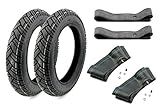 BISOMO 2x Vee Rubber Reifen 2,75 x 16 Zoll VRM 094 Straßenprofil, 43J inklusive Schlauch und Felgenband