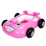FmtwPhn Aufblasbares Boot Für Kinder Aufblasbarer Schwimmring Mit Wasserpistole, 80X85cm Auto Schwimmring Kinder Pool Float Sitz Boot Schwimmsitz Kinderboot, Schwimmhilfe Kinder Poolspielzeug
