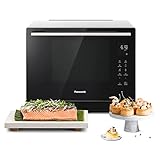 Panasonic NN-CS89LBGPG 4-in-1 Kombi-Mikrowelle, Dampfofen & Grill, 31 Liter, 1000 W, zwei Ebenen, Genius-Sensor, automatisches Aufwärmen, 36 Programme, einfache Reinigung, kompakt, Edelstahl