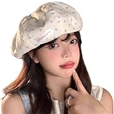 Asukohu Hiphop Baskenmütze, bequem, langlebig, verstellbar, Party-Mütze, vielseitig für lässige Ausflüge, Partys und Verabredungen, atmungsaktive Baumwolle, D, Einheitsgröße