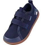 IceUnicorn Kinder Barfußschuhe Breite Zehenbox Jungen Mädchen Hausschuhe Minimalistische Outdoor Traillaufschuhe Walking Schuhe(Marine, 26EU Weit)