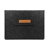AfitLulu 11/13 Zoll Filz Laptop Hülle Tasche mit Mehreren Fächern, Laptoptasche Schutzhülle MacBook Ultradünn Tablet Tasche Laptop Sleeve Case für Tablets (Schwarz, 13 Zoll)