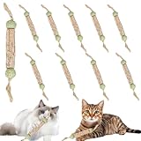 Xevinas Katzenminze Stick | 10 Stück Katzenminze Spielzeug | Katzenspielzeug | Katzensticks Zur Zahnreinigung,Kausticks Für Katzen,Katzenminze Sticks Für Katzen,Katzenminze Bälle,Cat Chewing Toy